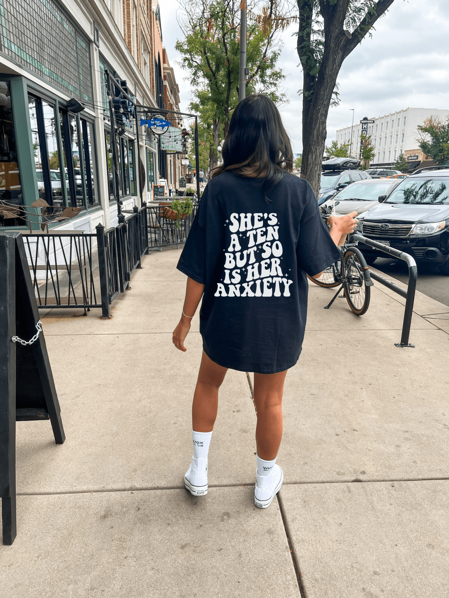 She's A Ten But So Is Her Anxiety T-Shirt - My morning vibes