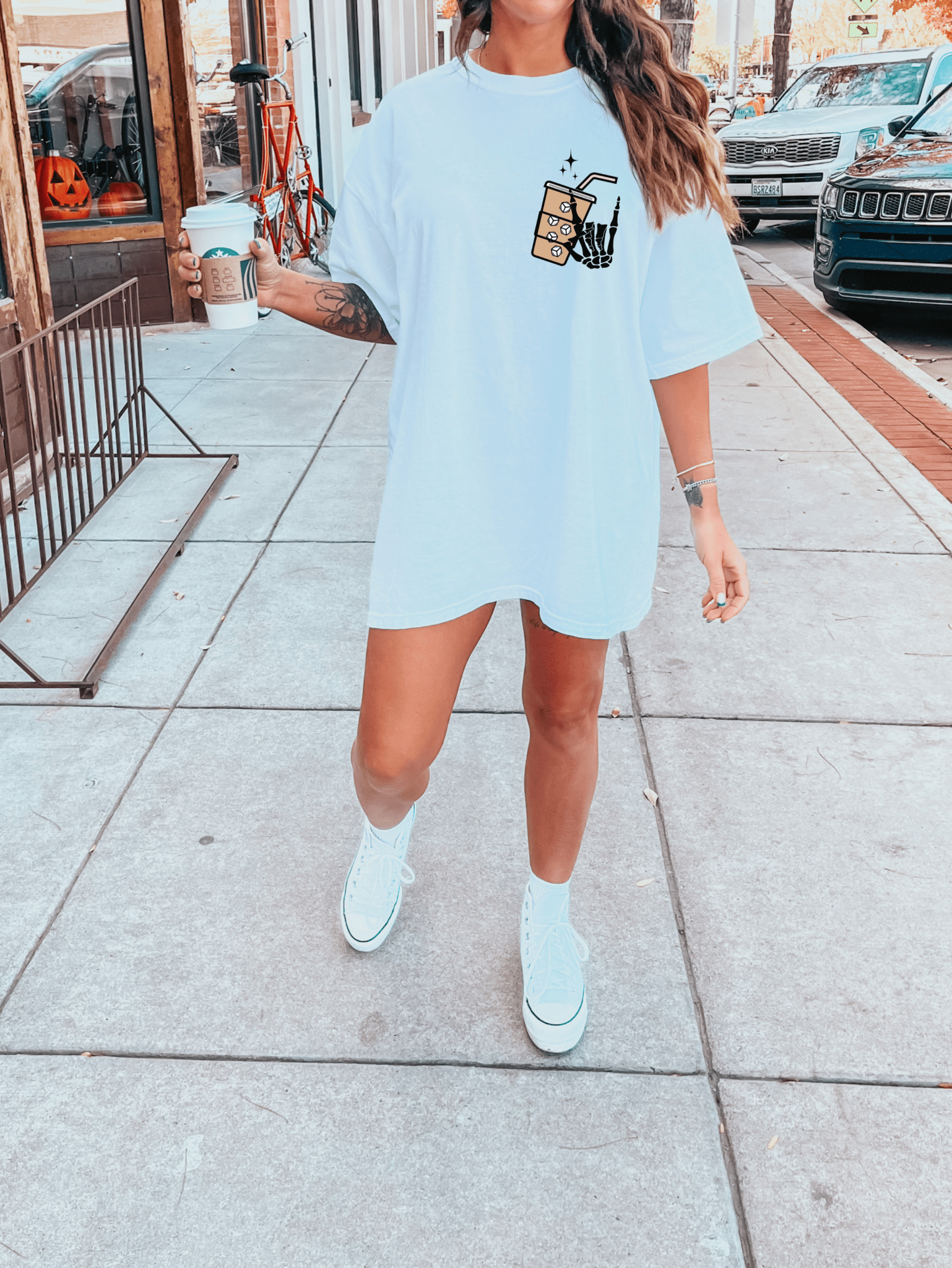 Fueled By Iced Coffee & Anxiety T-Shirt - My morning vibes
