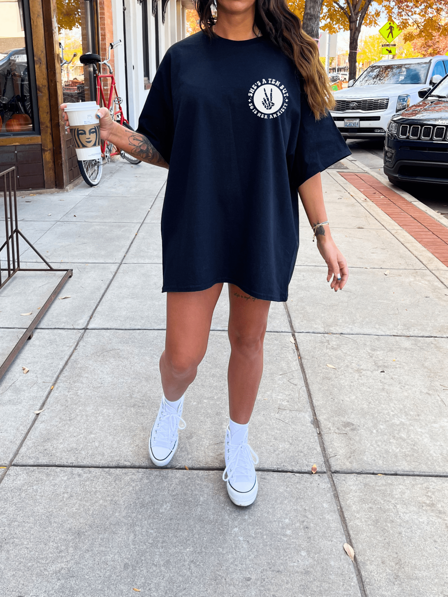 She's A Ten But So Is Her Anxiety T-Shirt - My morning vibes