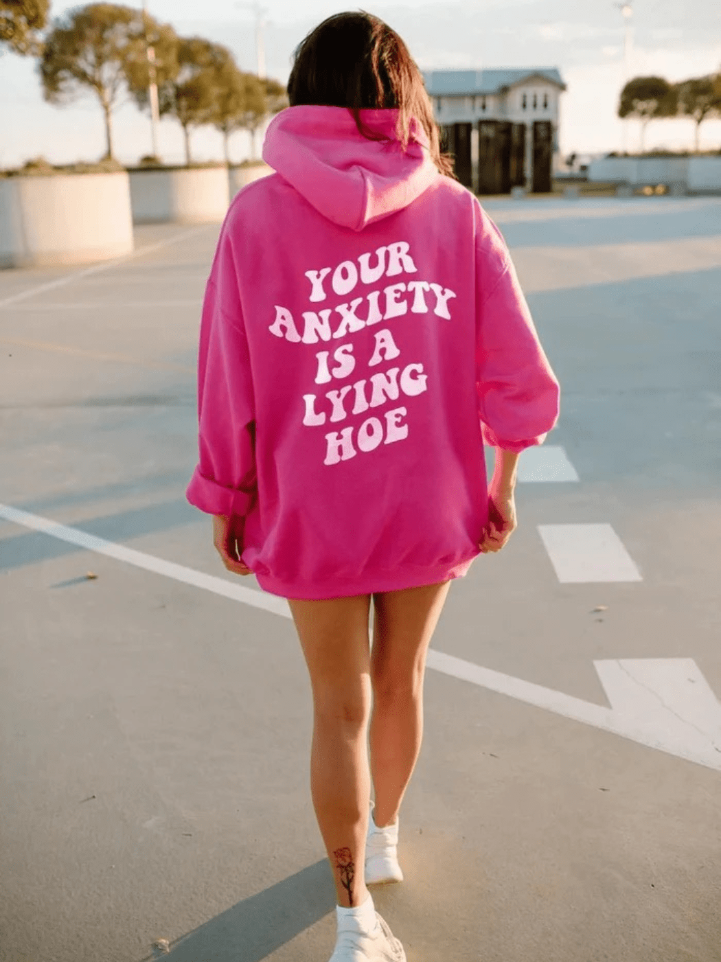 Your Anxiety Is A Lying Hoe Hoodie - My morning vibes