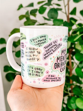 “My Mental Breakdown cup” ceramic mug - My morning vibes